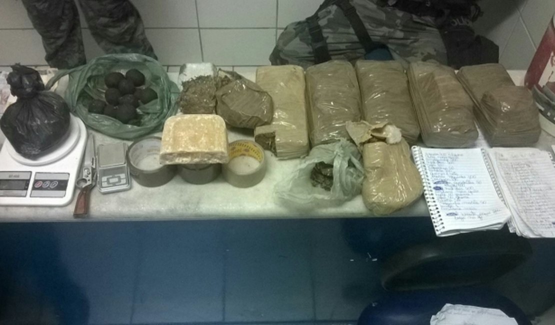 Operação policial prende foragido da Justiça com cerca de 11 kg de drogas