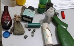 Material apreendido durante operação polícia em Arapiraca 