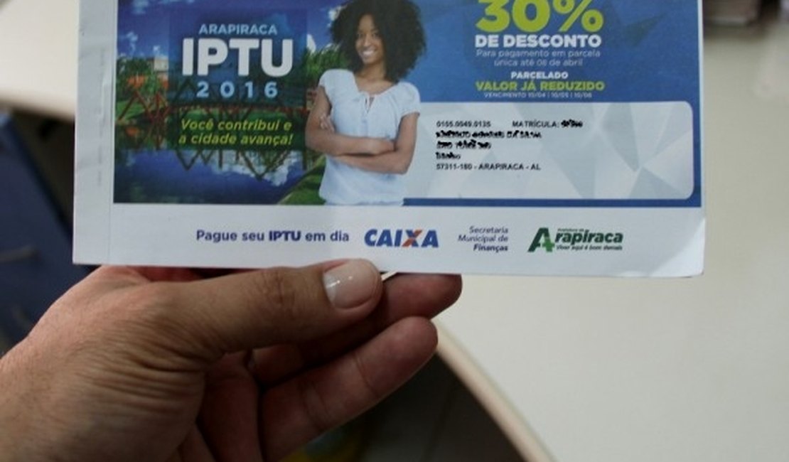 Prefeitura prorroga para 30 de abril a campanha de desconto do IPTU