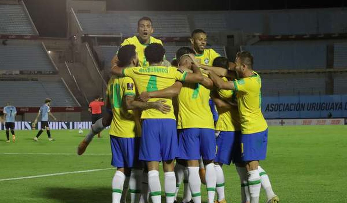 Brasil vence Uruguai fora e mantém 100% nas Eliminatórias
