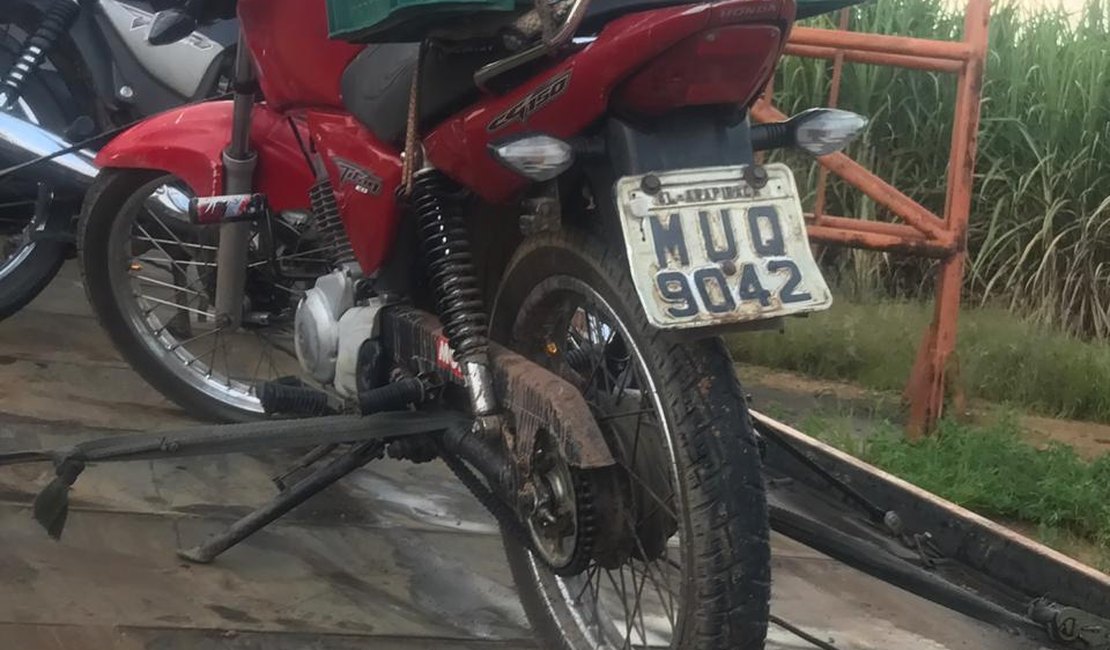 Moto roubada em Arapiraca é recuperada em Coruripe