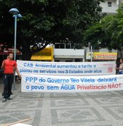 CUT faz protesto para cobrar melhorias no abastecimento de água