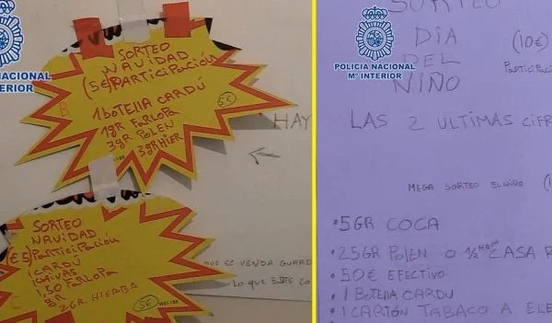 Traficantes sorteavam cestas com drogas de Natal na Espanha
