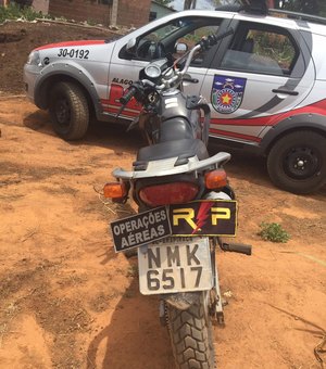 Motocicleta roubada é achada abandonada no Agreste