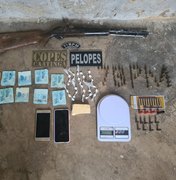 Cocaína, munições e R$ 9 mil em espécie são apreendidos durante operação no Sertão