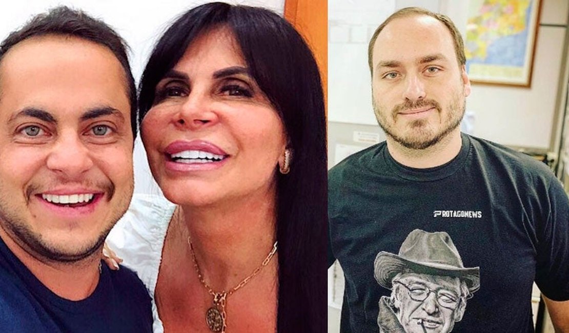 Gretchen diz que vai processar Carlos Bolsonaro por tuíte de foto do parto do neto, filho de Thammy