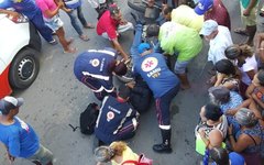 Socorro feito a vítima de colisão traseira em Arapiraca