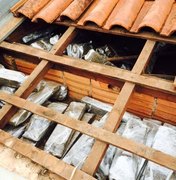 Suspeito de tráfico esconde mais de 2kg de maconha no telhado da casa, em Maceió