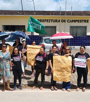 Professores fazem protesto em Campestre por pagamento dos precatórios