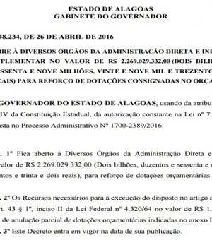 Governo oferta crédito de R$2 bi para órgãos da administração estadual