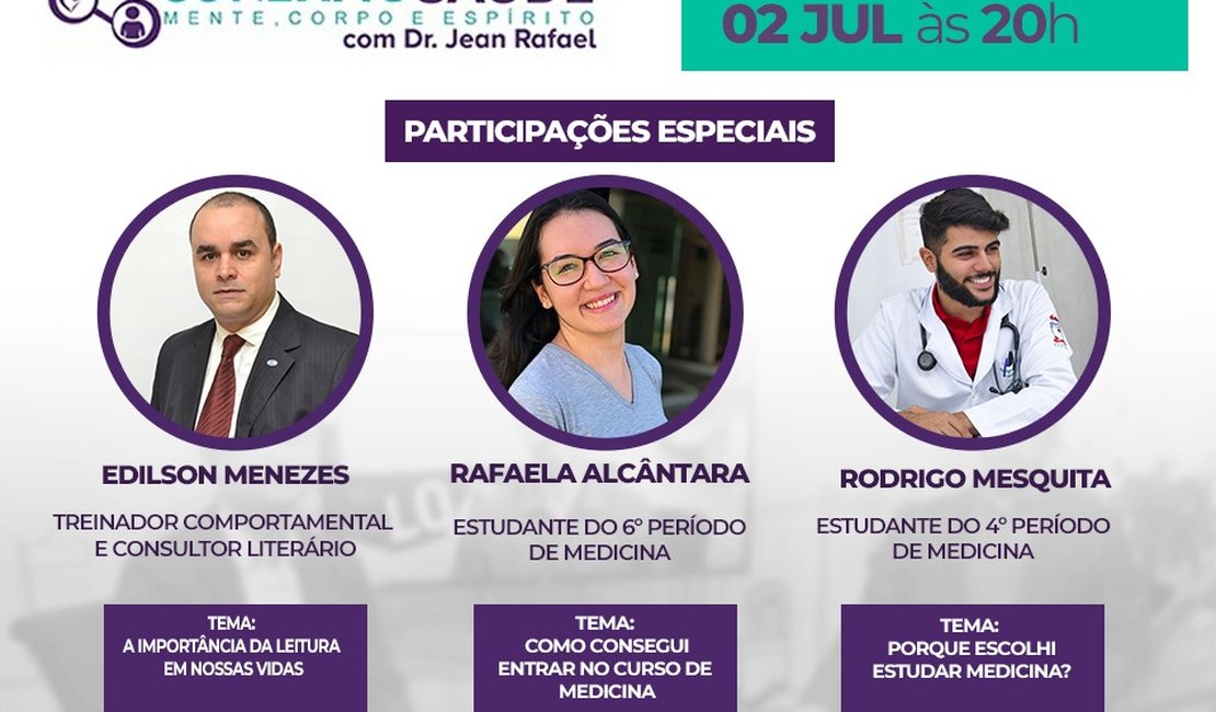 Programa Conexão Saúde discute importância da leitura e escolha do curso superior