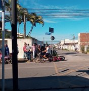 [Vídeo] Acidente entre duas motos é registrado em cruzamento do bairro Primavera