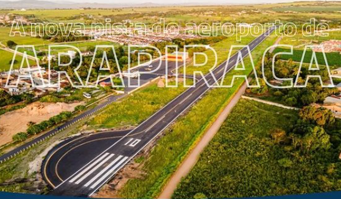Senador Renan Calheiros usa redes sociais para informar que pista do Aeroporto de Arapiraca está pronta