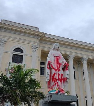 Arquidiocese de Maceió divulga nota de repúdio contra vandalismo de imagem