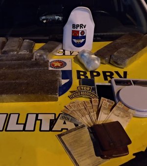 Homem é preso em Maceió com 10kg de maconha dentro de mochila 