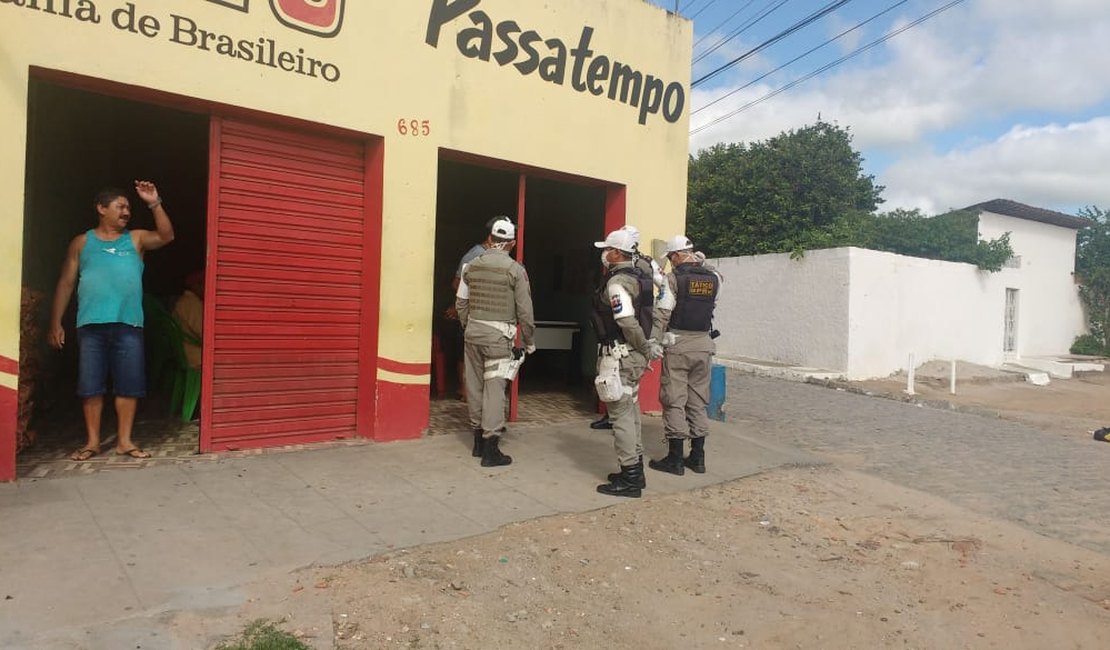 Com decisão do TJ, PM atua para garantir fechamento do comércio em Teotônio Vilela