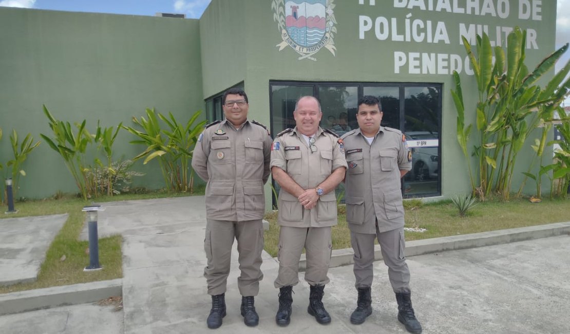 Novo Comandante do CPAI-II, Tenente Coronel Azevedo realiza visita à sede do 11º Batalhão