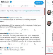 Twitter exclui dois posts do perfil de Bolsonaro por violar as regras da rede social