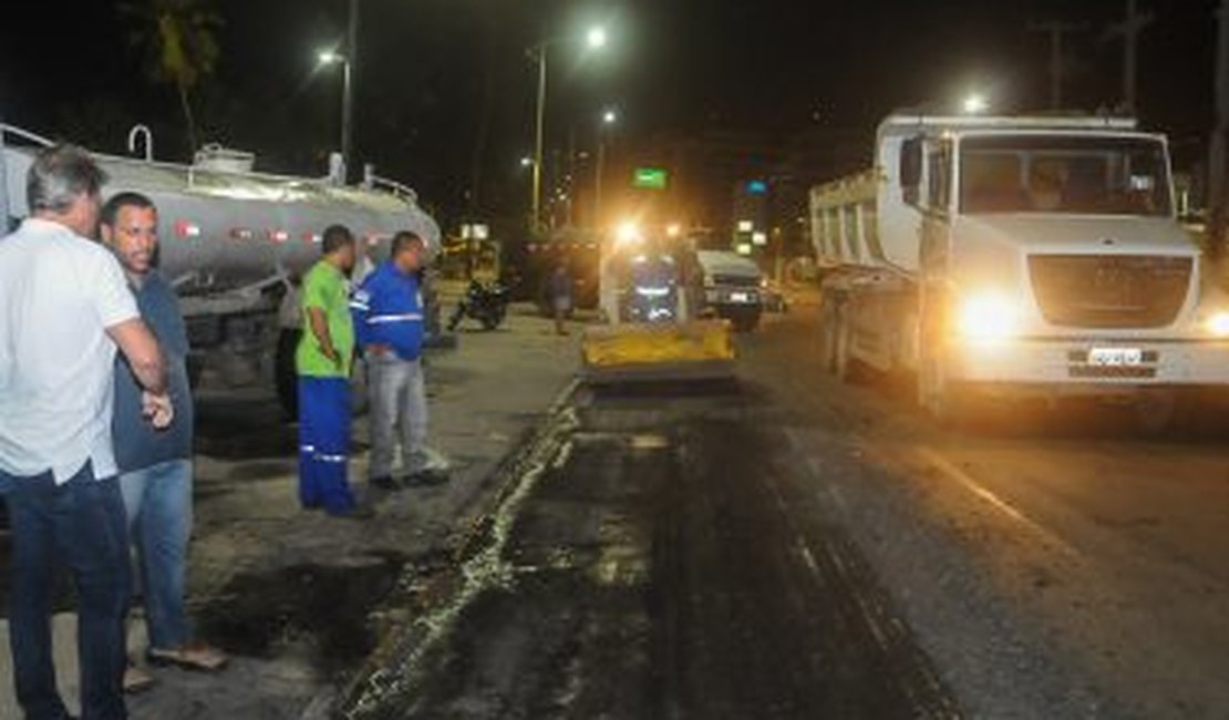 Prefeitura segue com obras de fresagem e pavimentação na Àlvaro Otacílio