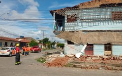 Casa que desabou no bairro da Ponta Grossa