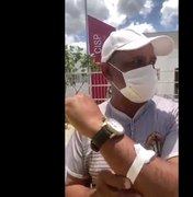 [Vídeo] Motorista do carro de som que faz campanha pro Cristiano Matheus em Pão de Açúcar é agredido com bimba de boi