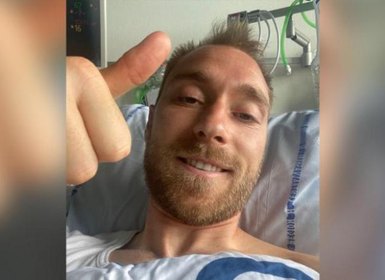 Eriksen publica foto no hospital após mal súbito em jogo da Dinamarca