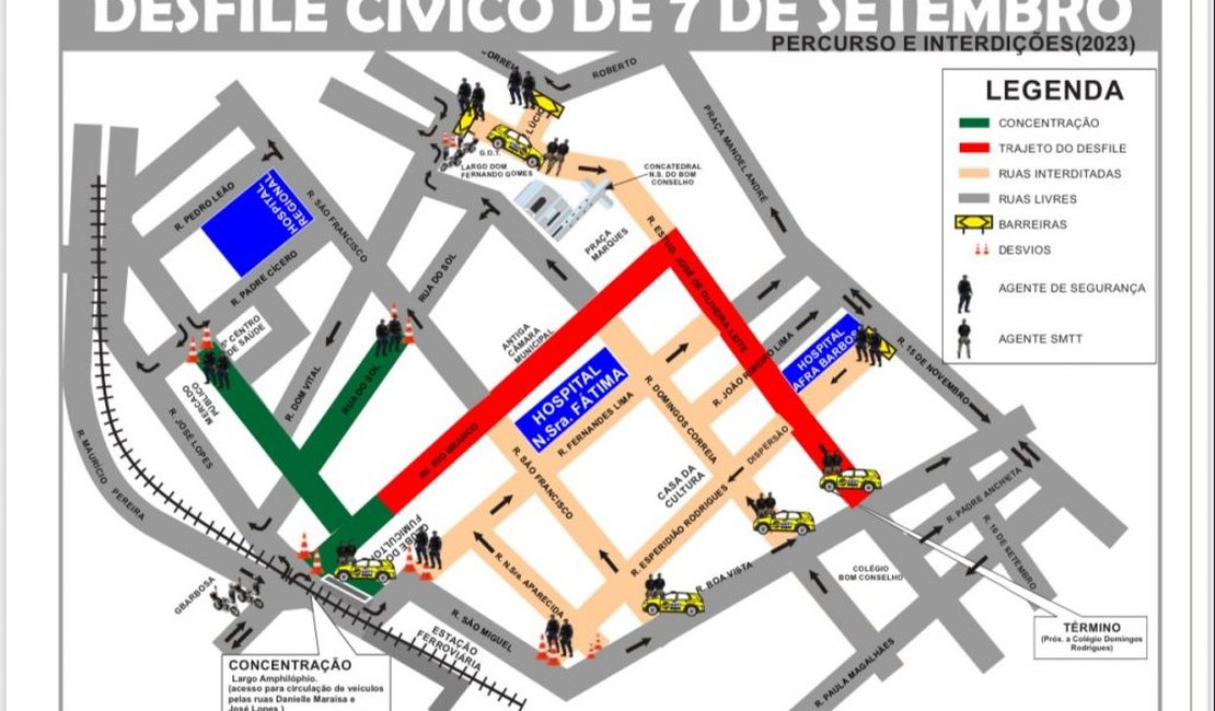 SMTT anuncia plano de segurança no trânsito para o desfile de 7 de setembro em Arapiraca