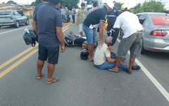 Mulher é atropelada por motocicleta ao tentar atravessar pista em Arapiraca