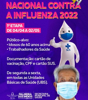 Saúde inicia 24ª Campanha Nacional de Vacinação contra a Influenza em Palmeira
