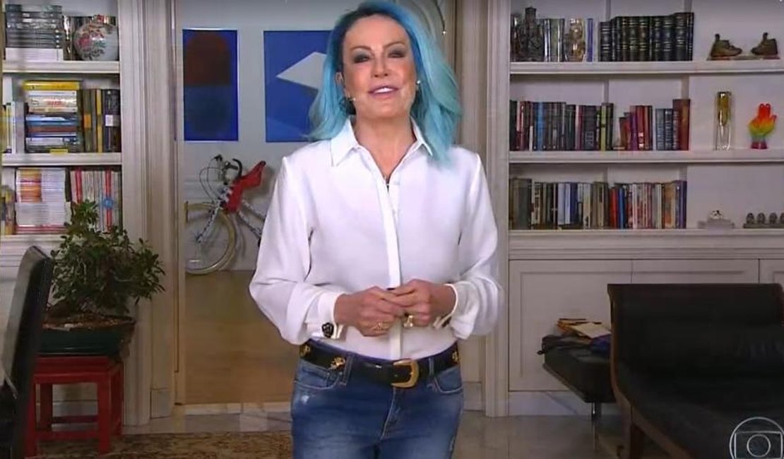 'Nossa Katy Perry': Ana Maria Braga aparece com cabelo azul no 'Mais Você'