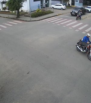 Câmeras de vídeo flagram roubo de motocicleta em Palmeira