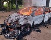 Carro fica completamente destruído após incendiar em Junqueiro