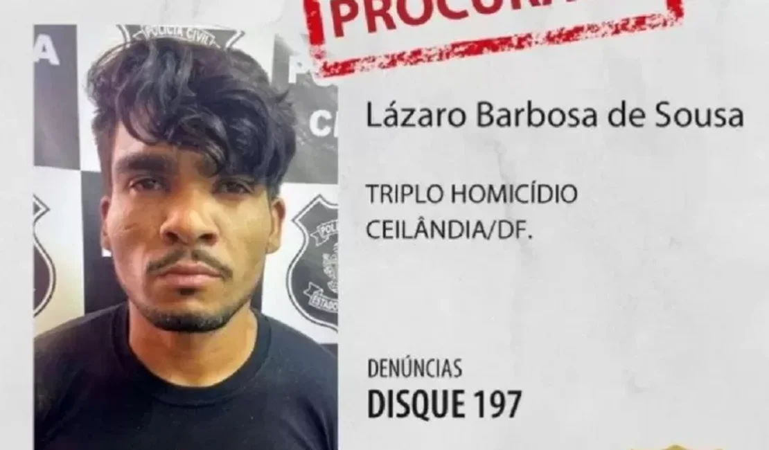 Lázaro Barbosa teria criado perfil falso para acompanhar notícias, diz inteligência das forças de segurança