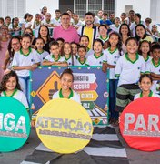 Estudantes da rede pública municipal participam de blitz educativa em Girau do Ponciano