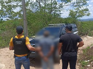 Estuprador é preso por engravidar vizinha de 14 anos em Santana do Ipanema.