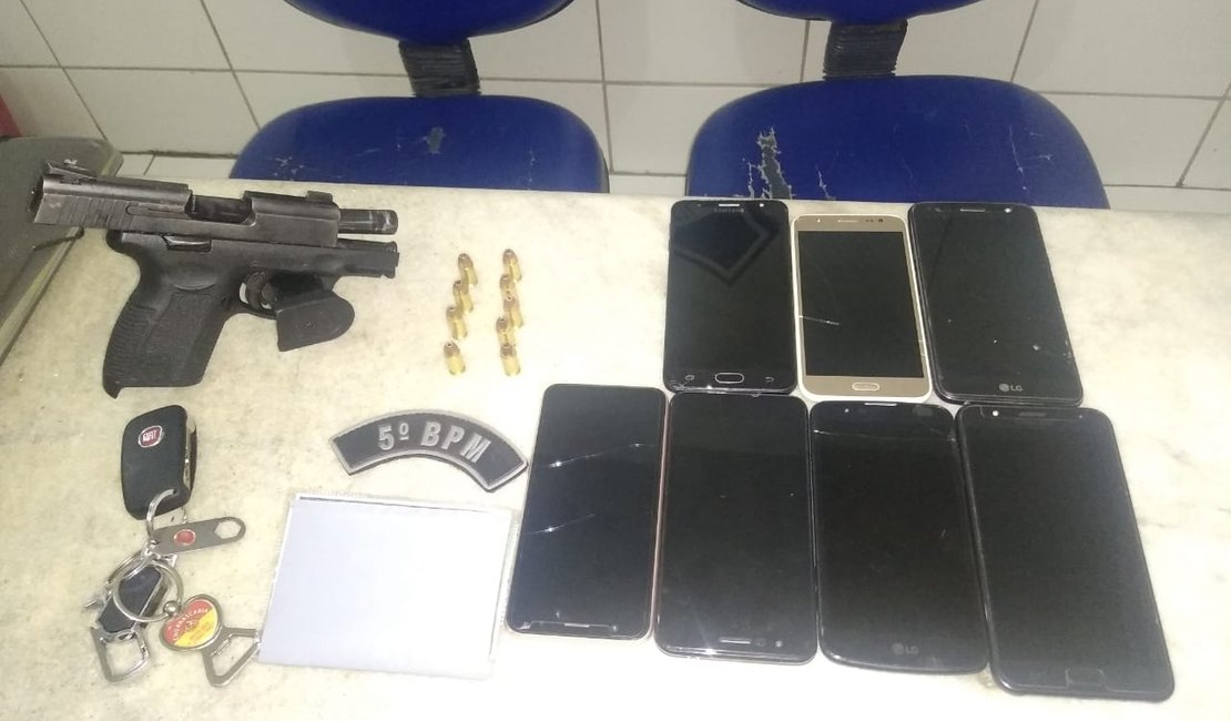 Polícia prende suspeitos de roubo e porte ilegal de arma em Maceió