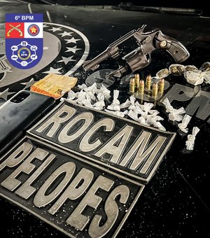 Homem é preso por tráfico de drogas e porte de arma ilegal em São Miguel dos Milagres