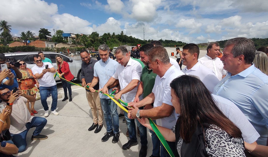 Ministro Renan Filho e governador Paulo Dantas entregam duplicação da 'ladeira de São Miguel', trecho da BR-101
