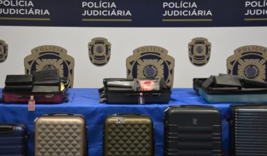Três brasileiros são flagrados ao tentar entrar em Portugal com mais de 170 kg de cocaína