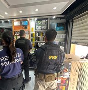 Operação Farpas da Receita Federal apreende uma tonelada em celulares e mercadorias falsificadas em Arapiraca