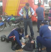 Colisão envolvendo moto e carro deixa dois feridos em Arapiraca 