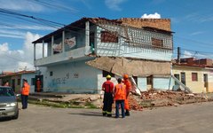 Casa que desabou no bairro da Ponta Grossa