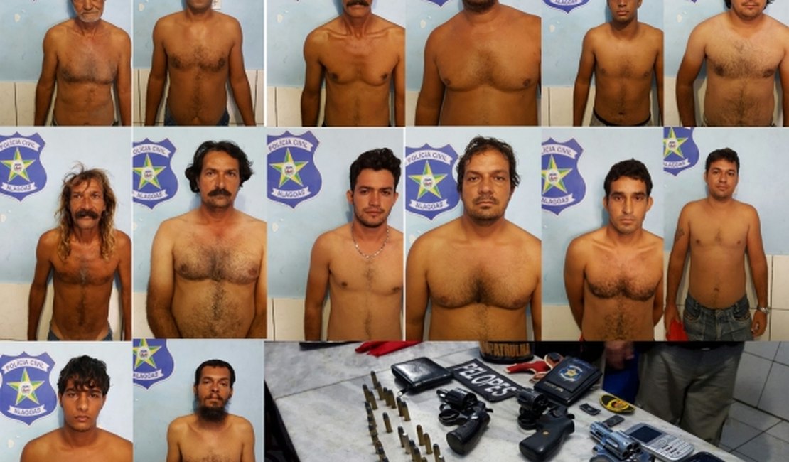 Operação resulta na prisão de 14 pessoas e na apreensão de dois menores por homicídio