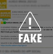 Mensagem solicitando cadastro para receber Auxílio Brasil em aplicativo é falsa