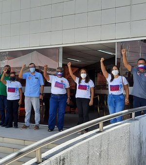 Paralisação: servidores do Serjal voltam protestar por reposição salarial