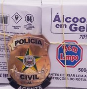 Cinco pessoas são detidas por falsificar álcool em gel em Arapiraca