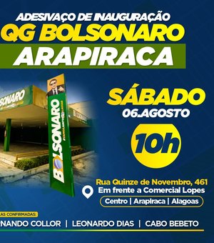 Apoiadores inauguram QG de Bolsonaro em Arapiraca