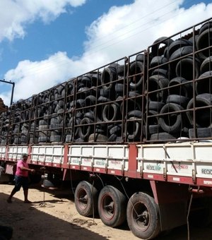 Operação conjunta recolhe mais de oito mil pneus sem serventia nos municípios alagoanos