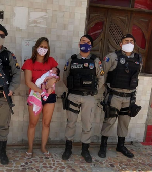 Cabo da Polícia Militar consegue salvar bebê engasgado no Sertão