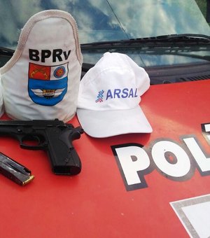Acusados de crimes são presos com arma e munições em operação da Arsal 